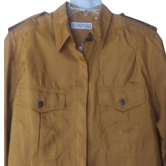 Vintage 80's Joan Harper Bronze Blouse - Picture 2 of 6